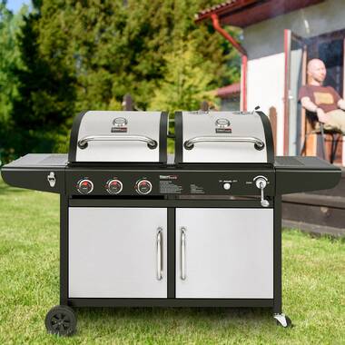 CharBroil Char Broil Deluxe Charcoal 3 Burner Propane Gas Combo